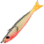 Рыбка поролоновая Джига Уклейка (5см) красная (уп. 5шт)